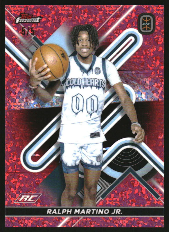 2022-23 Finest Overtime Elite Auto Red Mini-Diamond Ralph Martino Jr. RC /5