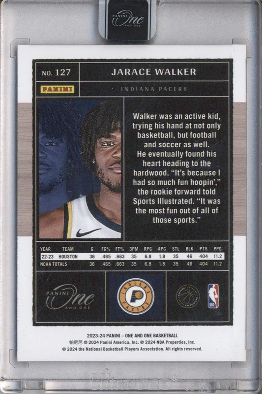 2023-24 Panini One and One Green #127 Jarace Walker RC Rookie /5 - Image 2
