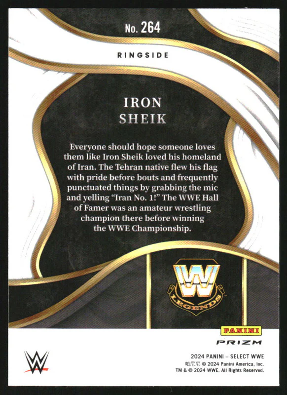 2024 Select WWE Red and Blue Prizms #264 Iron Sheik - Image 2