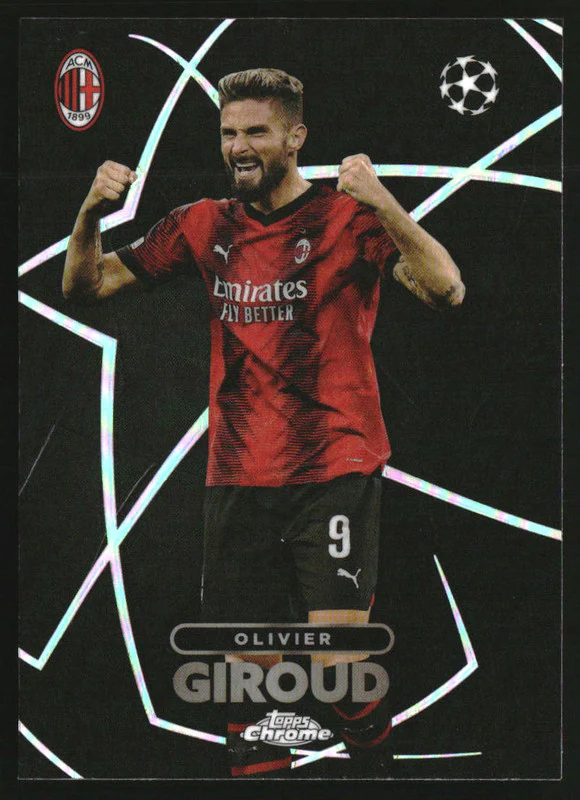 2023-24 Topps Chrome UEFA Club Competitions Shadow Etch #BE3 Olivier Giroud