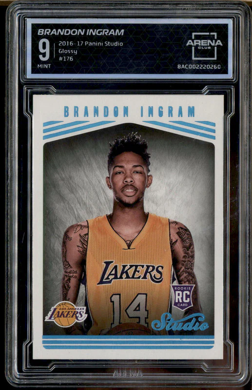 2016-17 Panini Studio Glossy #176 Brandon Ingram RC Rookie Arena Club 9