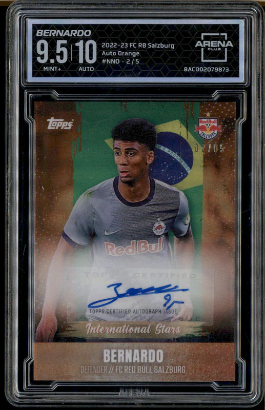 2022-23 FC Red Bull Salzburg Autograph Orange Bernardo Auto /5 Arena Club 9.5