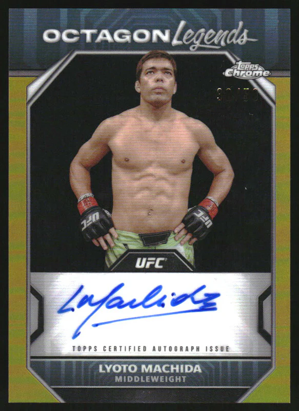 2024 Topps Chrome UFC Octagon Legends Auto Gold Refractors Lyoto Machida /50