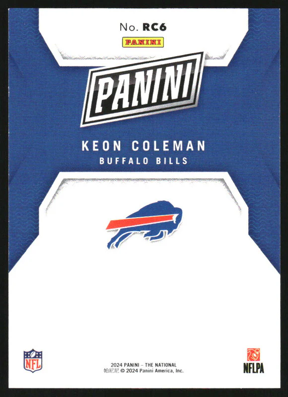 2024 Panini National Convention Rookies Orange #RC6 Keon Coleman RC /199 - Image 2