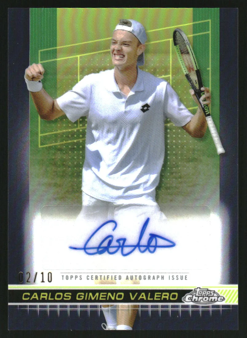 2024 Topps Chrome Tennis Autograph Black Refractor Carlos Gimeno Valero Auto /10