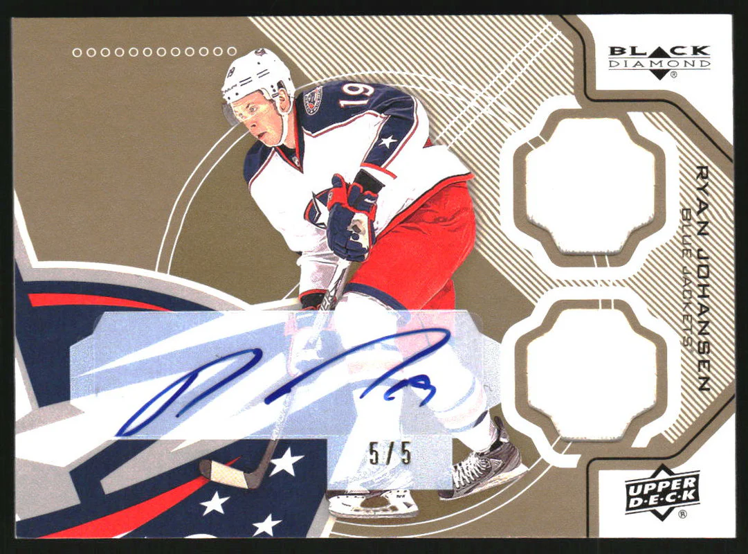 2012-13 Black Diamond Dual Jerseys Autographs #CBJRJ Ryan Johansen Auto /5