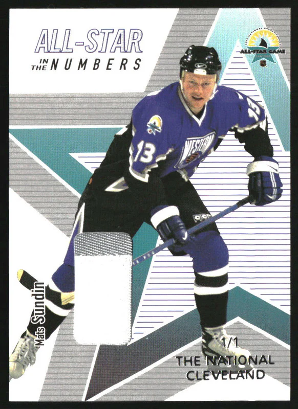2002 ITG All Star In the Numbers Jersey National Cleveland Mats Sundin 1/1