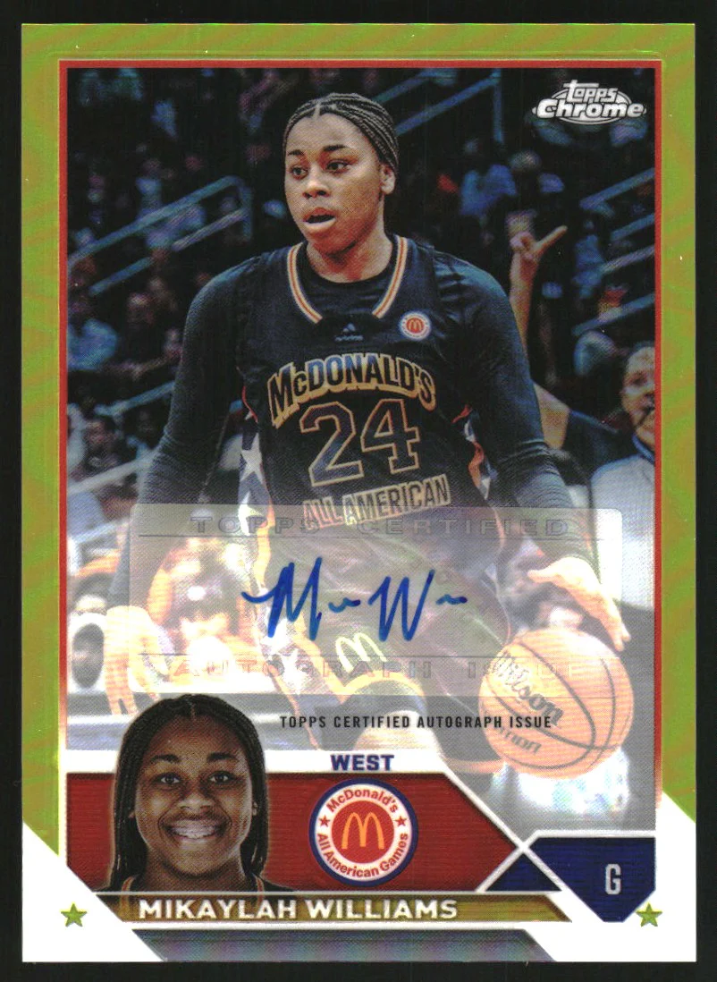 2023 Topps Chrome McDonald's All American Auto Yellow Mikaylah Williams /75