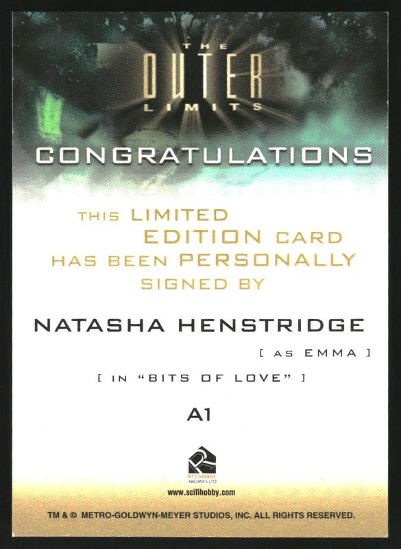 2003 The Outer Limits Sex Cyborgs Science Fiction Auto #A1 Natasha Henstridge - Image 2