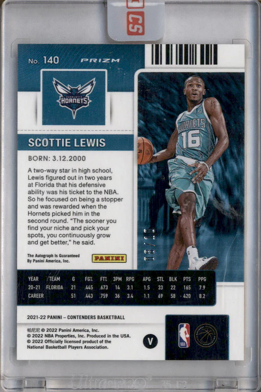 2021-22 Panini Contenders Premium Gold #140 Scottie Lewis RC Auto /10 - Image 2