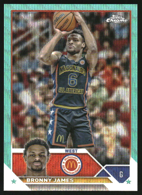 2023 Topps Chrome McDonald's All American Aqua Wave Bronny James /199