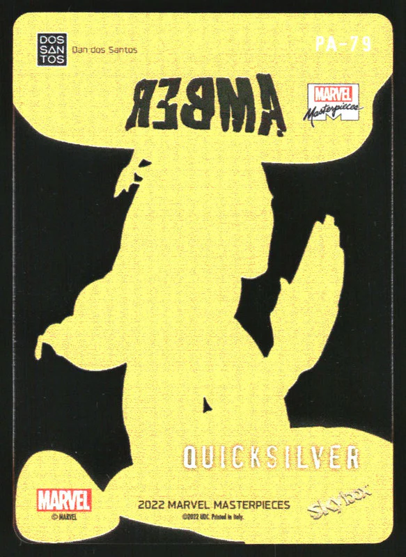 2022 SkyBox Marvel Masterpieces Preserved in Amber Plexiglass Quicksilver /50 - Image 2