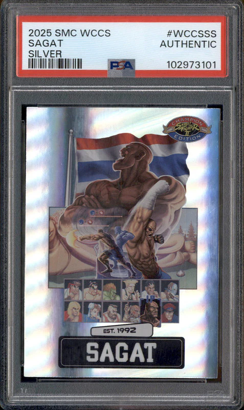 2025 Saturday Morning Cards West Coast Card Show Silver Sagat PSA Authentic