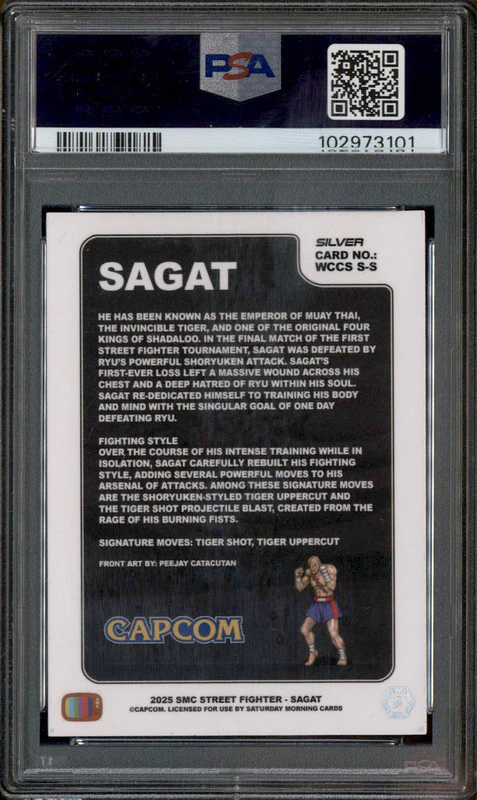 2025 Saturday Morning Cards West Coast Card Show Silver Sagat PSA Authentic - Image 2