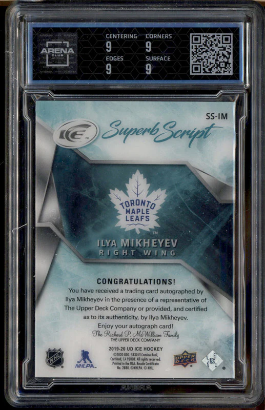 2019 Upper Deck Ice Superb Script Autograph Ilya Mikheyev Auto /49 Arena Club 9 - Image 2