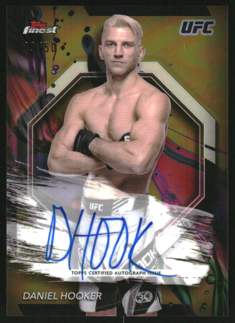 2024 Finest UFC Finest Autographs Gold Refractors #FADNH Daniel Hooker Auto /50