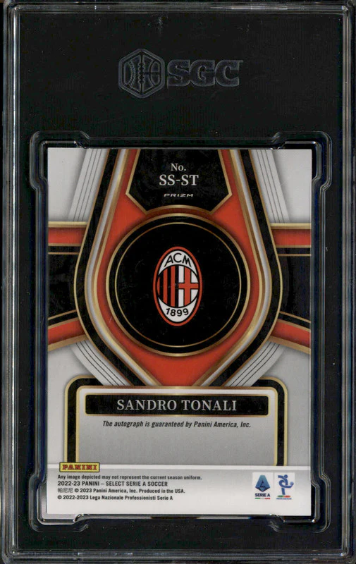 2022 Select Serie A Signatures Sandro Tonali Autograph Auto SGC 9.5 - Image 2