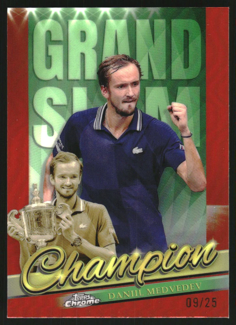 2024 Topps Chrome Grand Slam Champions Orange Refractors Daniil Medvedev /25
