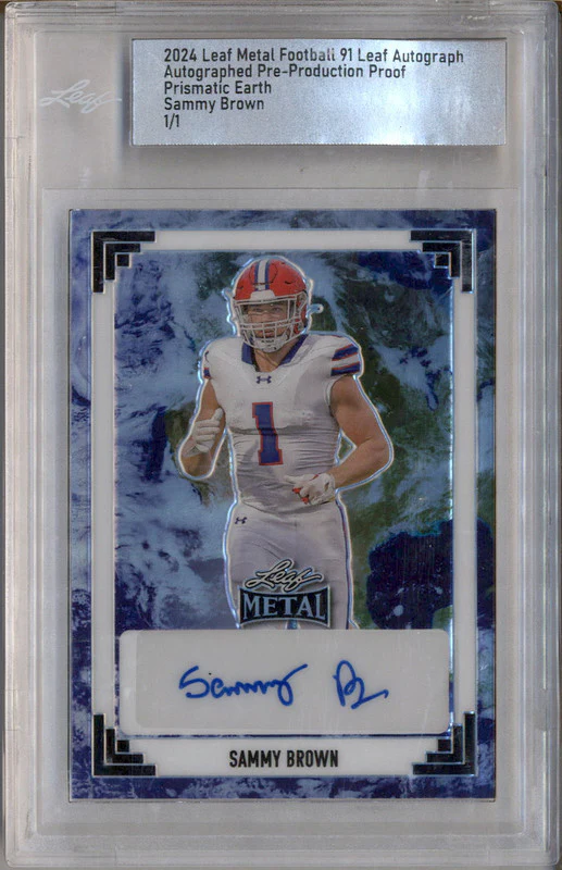 2024 Leaf Metal Autograph Prismatic Earth Sammy Brown Auto 1/1