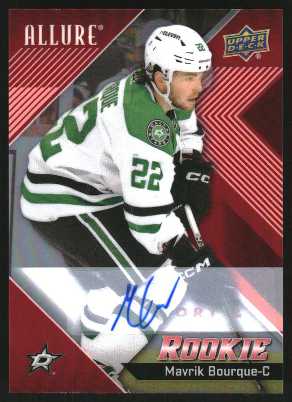 2024-25 Upper Deck Allure Autographs Red Rainbow #141 Mavrik Bourque RC Auto