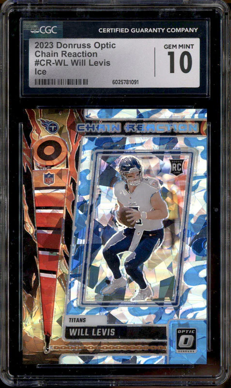 2023 Donruss Optic  Chain Reaction Ice #CR-WL Will Levis RC /15 CGC 10
