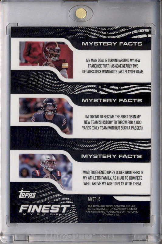 2024 Finest Mystery Refractors #MYST16 Jayden Daniels RC Rookie - Image 2