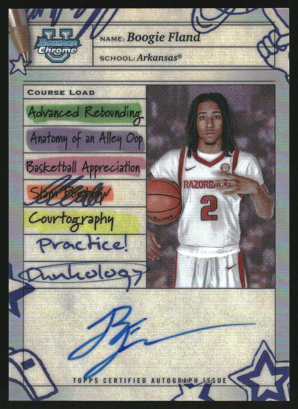 2024-25 Bowman University Chrome Course Load Autograph #CLA-BF Boogie Fland Auto