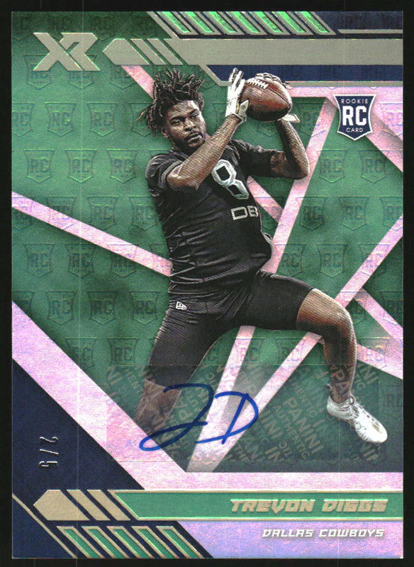 2020 Panini XR Rookies Autographs Green #165 Trevon Diggs RC Auto /5