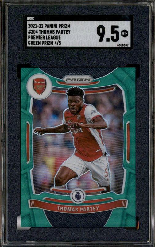 2021 Panini Prizm Premier League Green #204 Thomas Partey /5 SGC 9.5