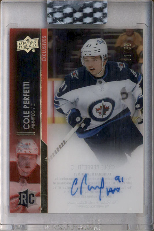 2021-22 Upper Deck Clear Cut Exclusives #CCCP Cole Perfetti Auto /35
