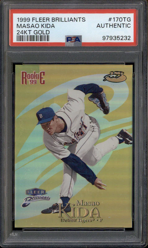 1999 Fleer Brilliants 24KT Gold #170TG Masao Kida /25 PSA Authentic
