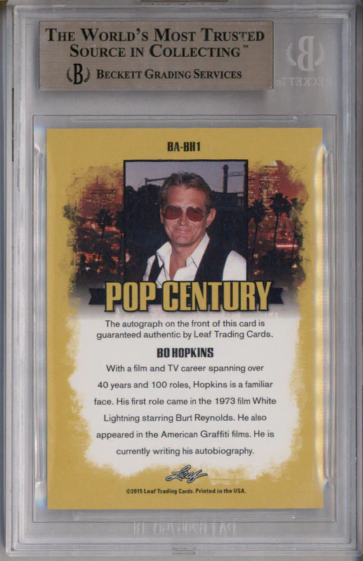 San Diego Comic Con 2015 Leaf Pop Century Autograph Bo Hopkins Auto - Image 2