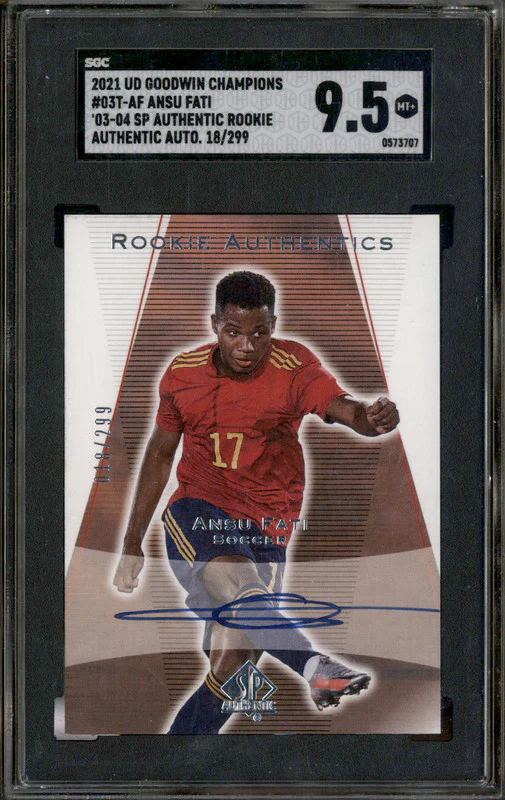 2021 Goodwin Champions '03-04 Rookie Auto Ansu Fati /299 SGC 9.5