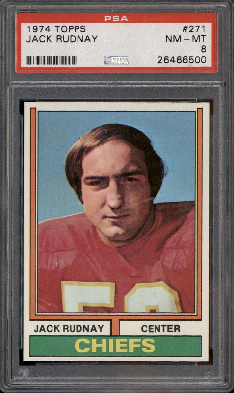 1974 Topps #271 Jack Rudnay PSA 8