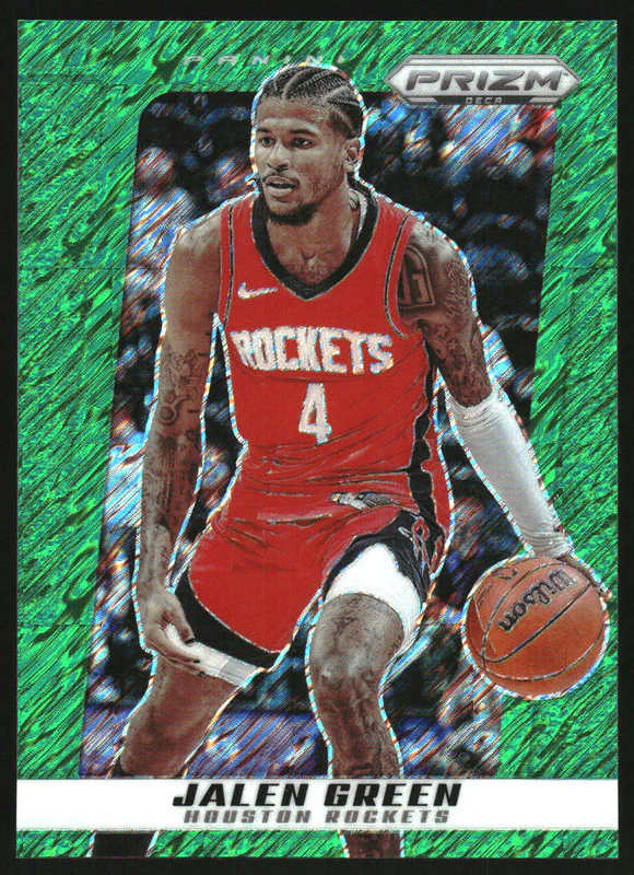 2024-25 Prizm Deca Prizms Green Shimmer FOTL #27 Jalen Green /12