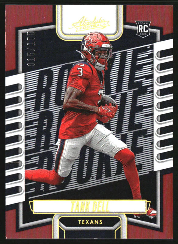 2023 Panini Absolute Spectrum Red #124 Tank Dell RC /100