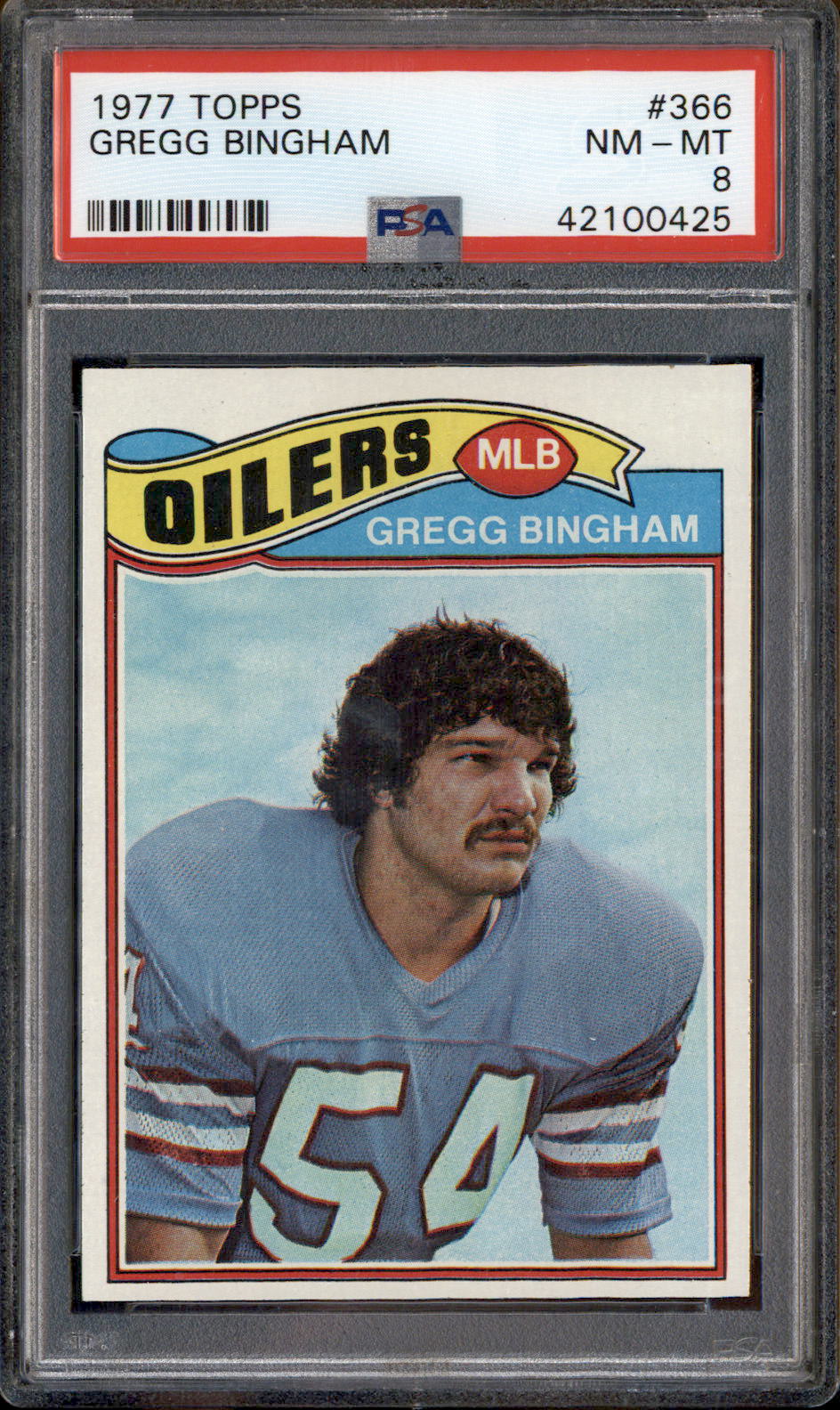1977 Topps #366 Gregg Bingham PSA 8