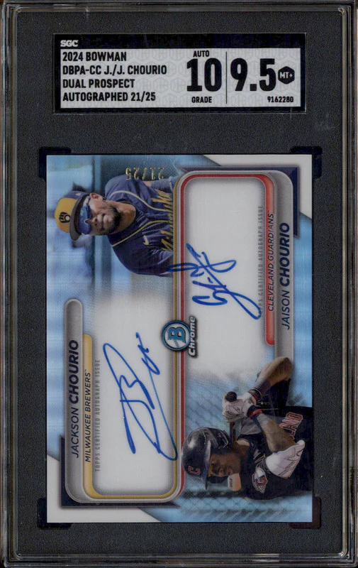 2024 Bowman Dual Prospect Auto #DBPA-CC Jaison Jackson Chourio /25 SGC 9.5