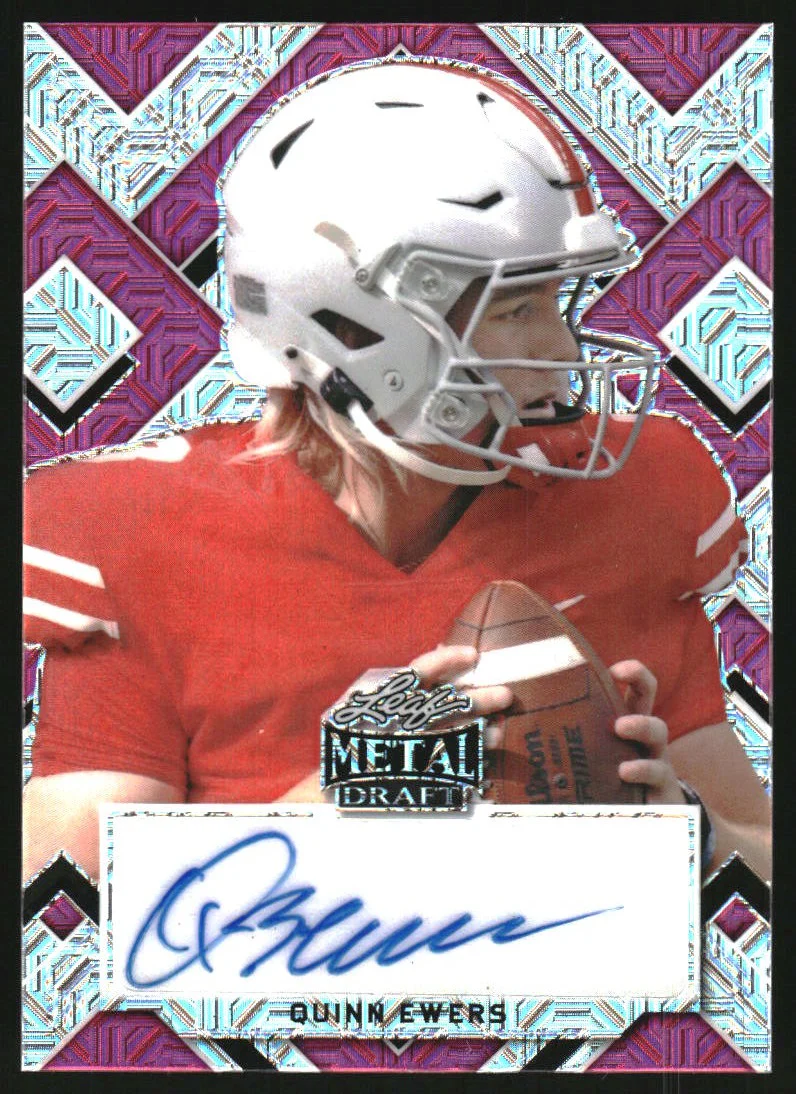 2022 Leaf Metal Draft Portraits Mojo Pink #PAQE1 Quinn Ewers Auto /7