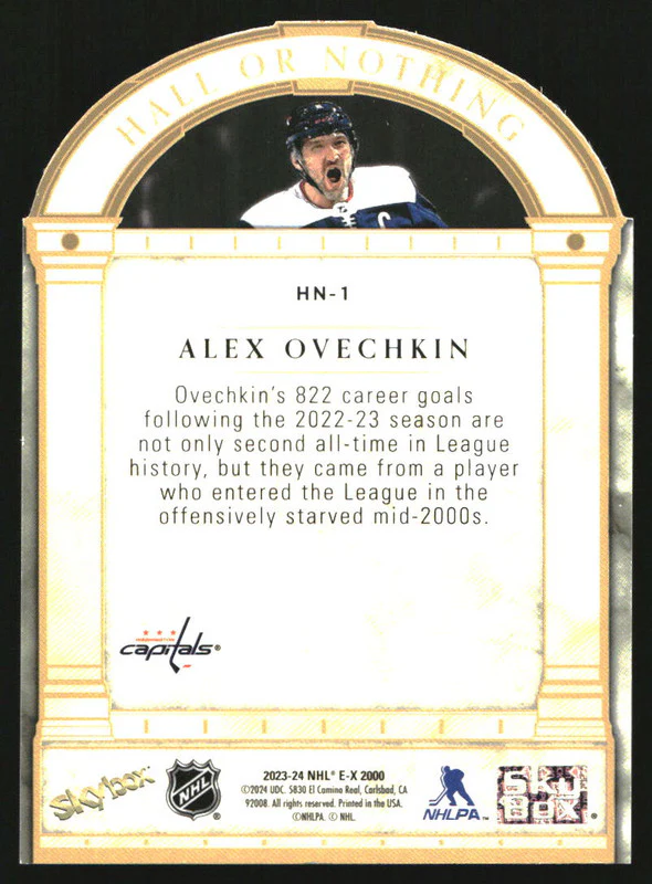 2023-24 Upper Deck Skybox E-X 2000 Hall or Nothing #HN-1 Alex Ovechkin - Image 2