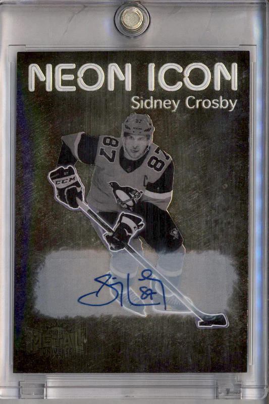 2021-22 Skybox Metal Universe Neon Icon Autographs Sidney Crosby Autograph Auto