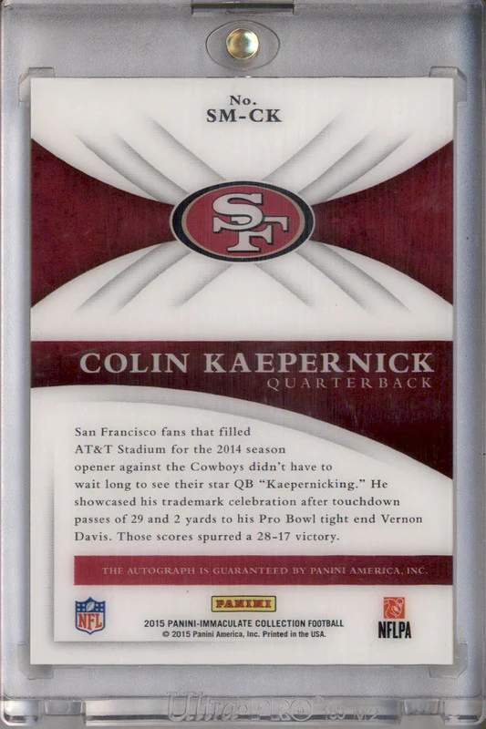 2015 National Treasures Update Signature Moves Colin Kaepernick Auto /25 - Image 2