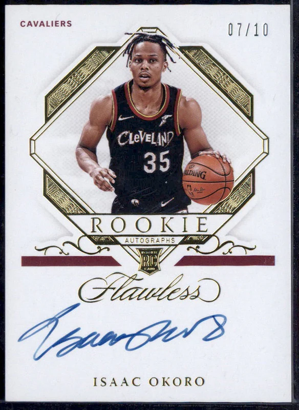 2020-21 Panini Flawless Rookie Autographs Gold #FRA-OKO Isaac Okoro RC Auto /10