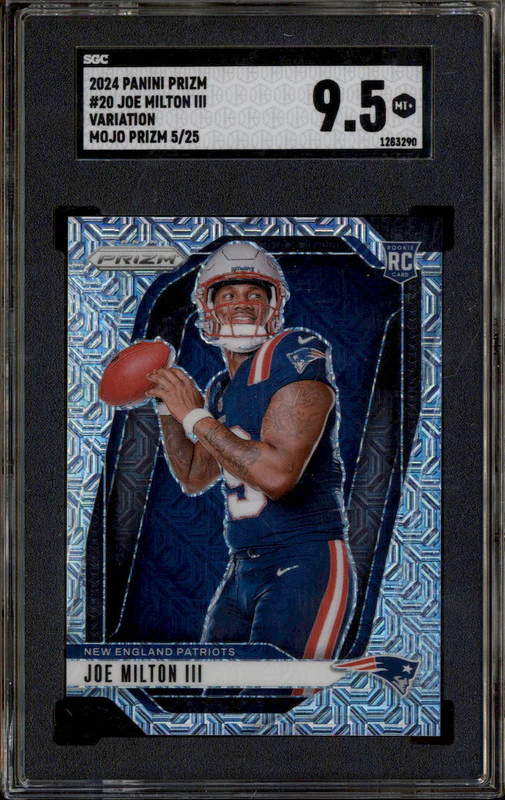 2024 Panini Prizm Variation Mojo Prizm #20 Joe Milton III RC /25 SGC 9.5