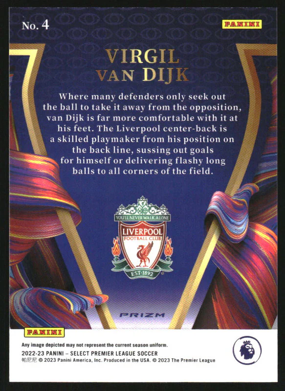 2022-23 Select English Premier League Visionary #4 Virgil van Dijk - Image 2