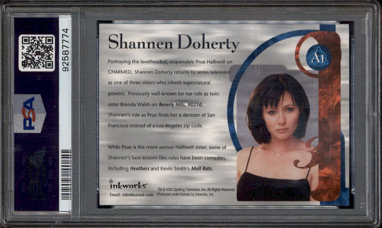 2000 Charmed Season 1 Autographs #A1 Shannen Doherty Auto PSA 10 - Image 2