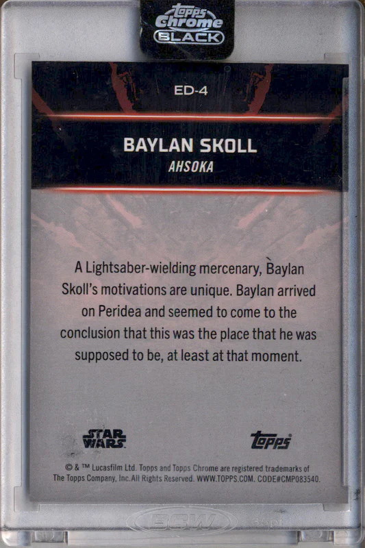 2024 Topps Chrome Black Star Wars Embrace The Darkside #ED-4 Baylan Skoll - Image 2
