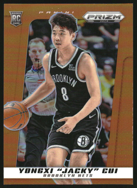 2024-25 Panini Prizm Deca Orange Prizms #112 Yongxi "Jacky" Cui RC /49