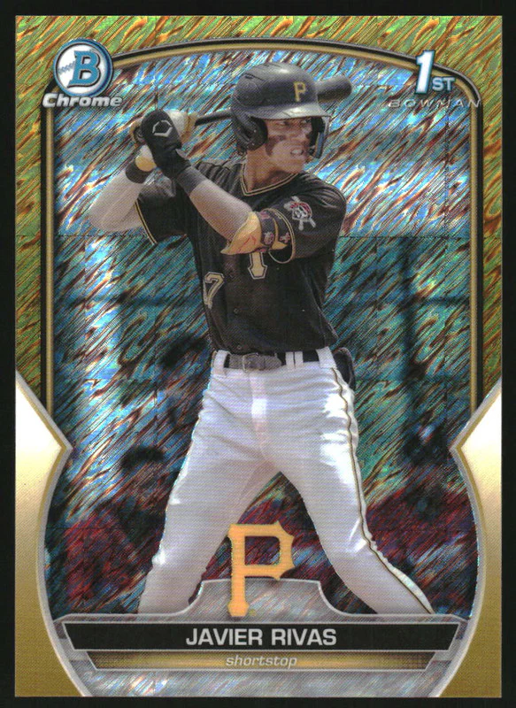2023 Bowman Chrome Chrome Gold Shimmer Refractor #BCP-159 Javier Rivas RC /50