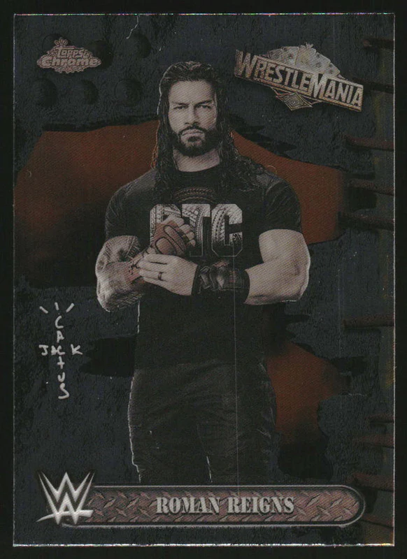 2025 Topps Chrome WWE Cactus Jack x Wrestlemania #25 Roman Reigns